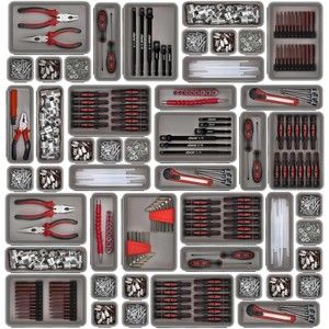 NEW 45pc Toolbox Organizer Tray Divider Set Toolbox Desk Drawer Organizer Garage